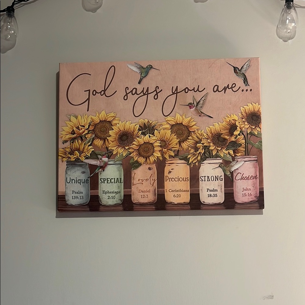 Sunflower Inspirational Wall Art Decor
